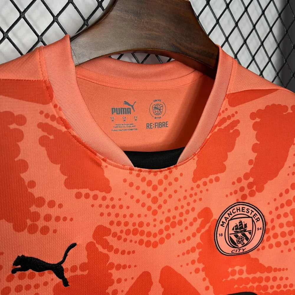 Camisa Manchester City Goleiro 24/25 Laranja Masculina Puma