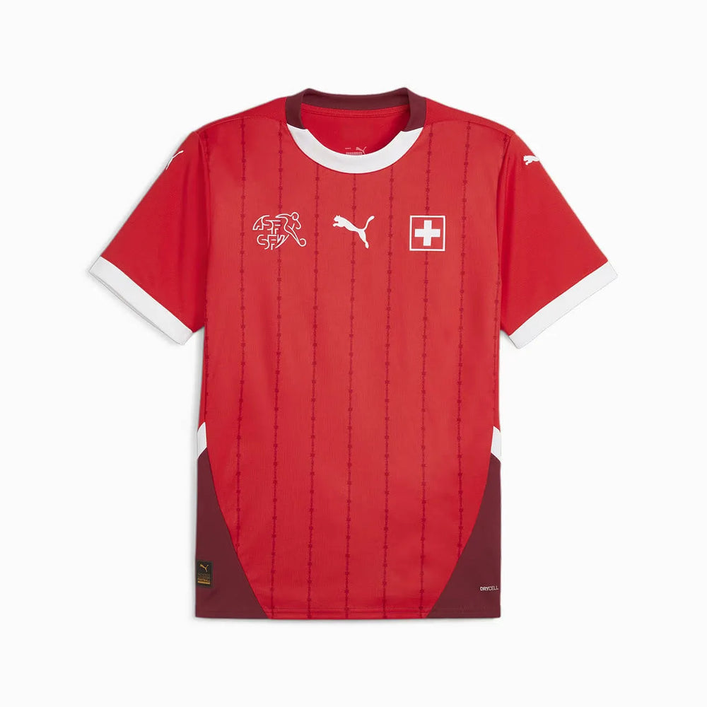 Camisa Seleção Suíça I Eurocopa 2024 Vermelha Masculina Puma