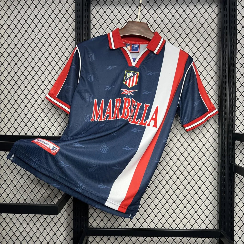 Camisa Atlético de Madrid II 1998/1999 Retrô Azul Masculina Reebok