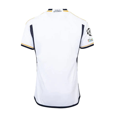 Camisa Real Madrid I 23/24 + Patches Branca Masculina