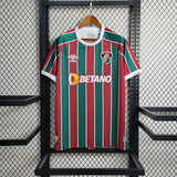 Camisa Fluminense I 23/24 Vermelha e Verde Masculina