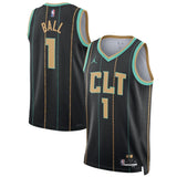 Regata Charlotte Hornets Swingman City Edition 22/23 Preta Masculina