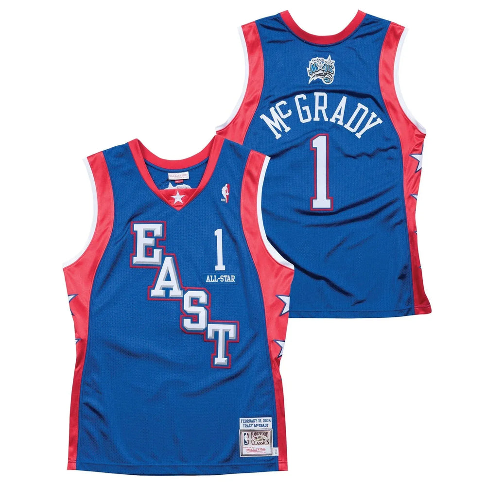 Regata All-Star Game Mitchell & Ness Hardwood Classics 2004 Azul McGrady #1
