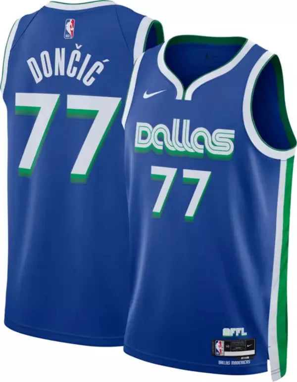 Regata Dallas Mavericks Swingman City Edition 22/23 Azul Masculina Nike