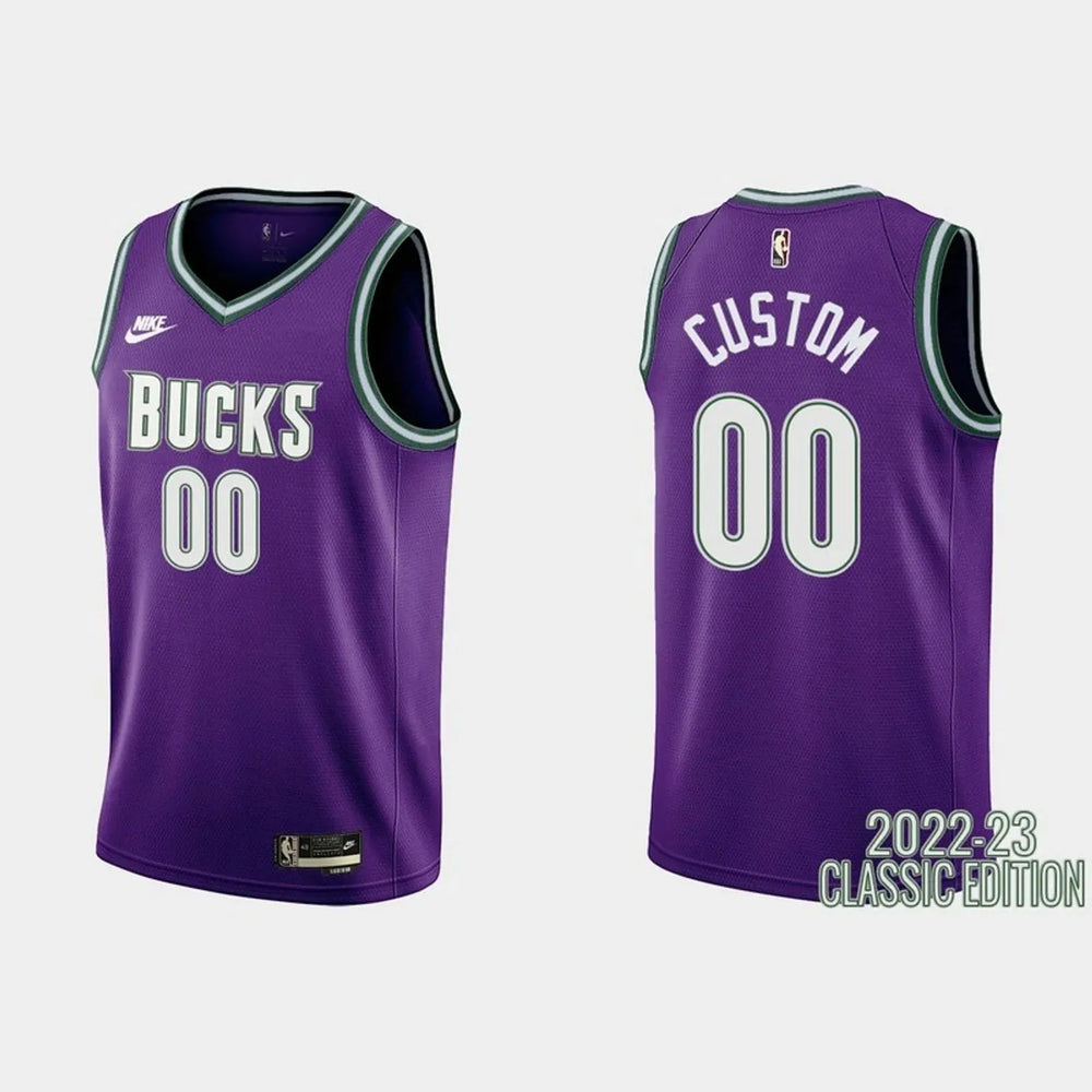 Regata Milwaukee Bucks Swingman Classic Edition 22/23 Roxa Masculina Nike