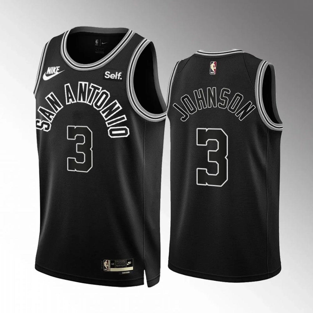 Regata San Antonio Spurs Swingman Classic Edition 22/23 Preta Masculina Nike