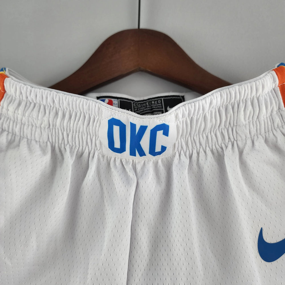 Short NBA Oklahoma City Thunder 22/23 Branco Masculino Nike